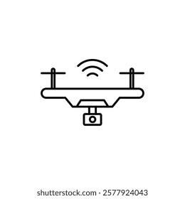 Drone Technology icon Flat illustration sign