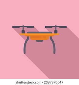 Drone technology icon flat vector. Ai camera. Robot tech vehicle