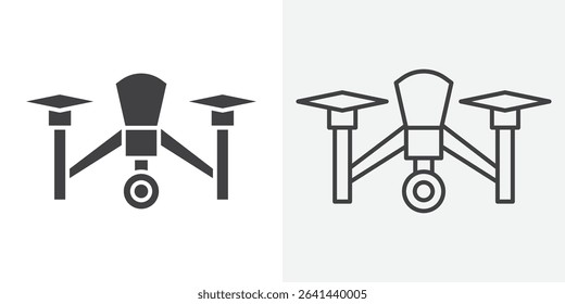 Drone Technology icon Line graphics illustration