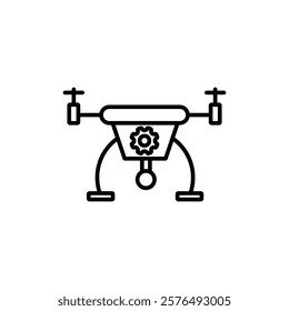 Drone Technology icon vector outline logo sign