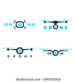 drone  technology logo, icon and illustration