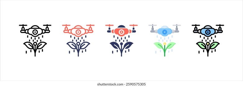 Drone Technology Multi Style Icon Set