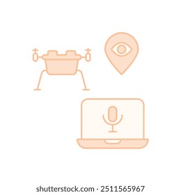 Drone Technology ícone de vetor pronto para usar ilustração de vetor