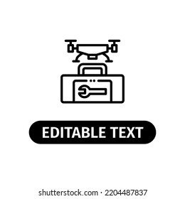 drone toolbox icon with editable stroke