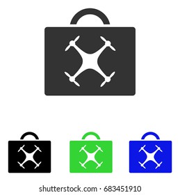 Drone Toolbox vector icon. Illustration style is a flat iconic colored symbol with different color versions.