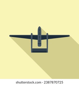 Drone top view icon flat vector. Ai remote control. Map tech land