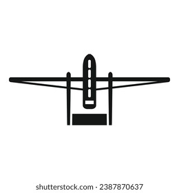 Drone top view icon simple vector. Ai remote control. Map tech land