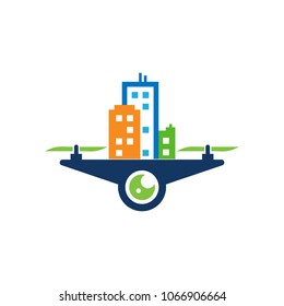 Drone Town Logo Icon Design
