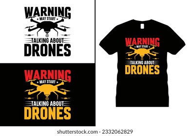 Drone Tshirt design, Pilot vector. Use for T-Shirt, mugs, stickers, Cards, etc.