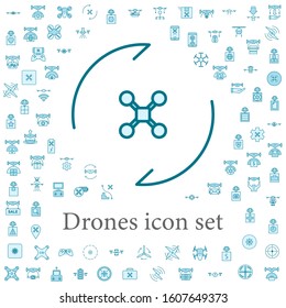 drone turn icon. drones icons universal set for web and mobile