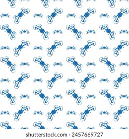 Drone uncommon trendy multicolor repeating pattern vector illustration background design