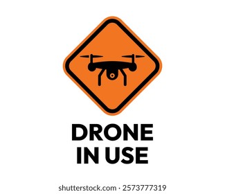 Drone in Use Sign, High-Quality Vector Image for Safety and Awareness, Clear and Recognizable Symbol