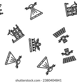 drone use technology vector seamless pattern thin line illustration