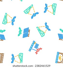 drone use technology vector seamless pattern thin line illustration
