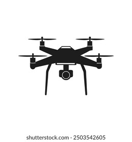 drone vector art silhouette logo icon minimal design template black and white 