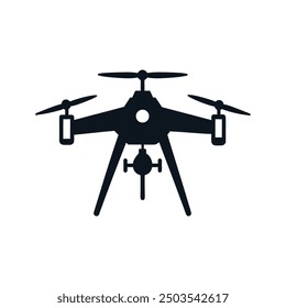 drone vector art silhouette logo icon minimal design template black and white 