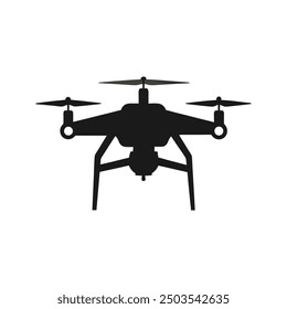 drone vector art silhouette logo icon minimal design template black and white 