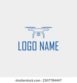Drone vector with camera on
