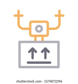 drone vector color line icon 