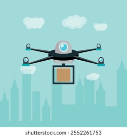 Drone vector design element icon logo