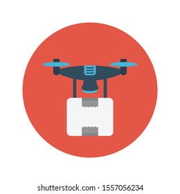 drone vector flat colour icon 
