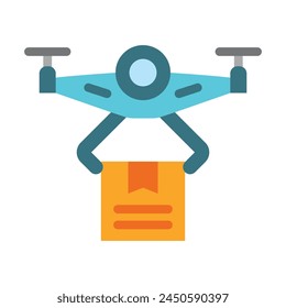 Drone Vector Flat Icon Design