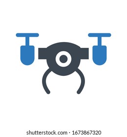icono de color de glifo vector drone 