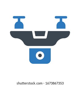 icono de color de glifo vector drone 