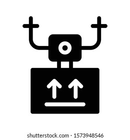 drone vector glyph flat icon 