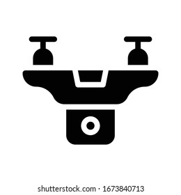 icono plano de glifo vector drone 
