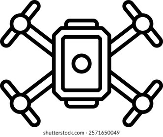 Drone vector icon. Can be used for printing, mobile and web applications.
