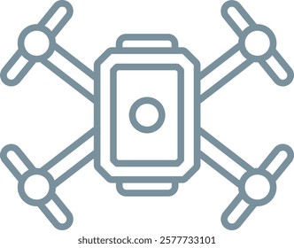 Drone vector icon. Can be used for printing, mobile and web applications.