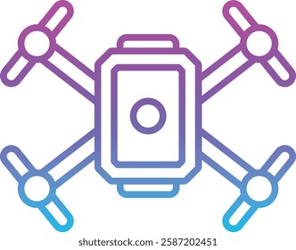 Drone vector icon. Can be used for printing, mobile and web applications.
