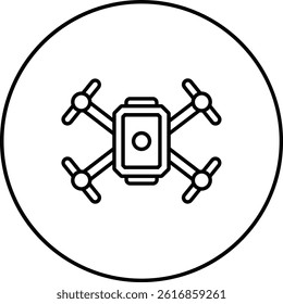 Drone vector icon. Can be used for printing, mobile and web applications.