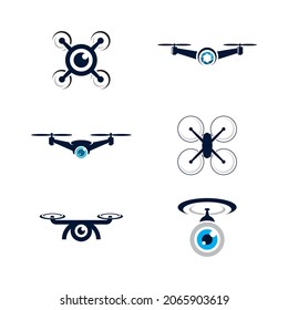 Drone vector icon design illustration template