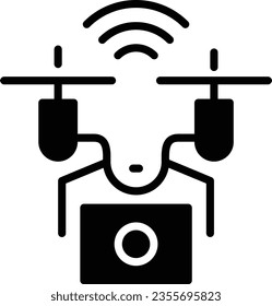 Drone Vector Icon Glyph Style