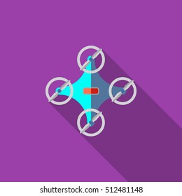 Drone vector icon or illustration in a flat style