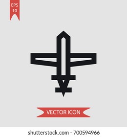Drone vector icon illustration symbol
