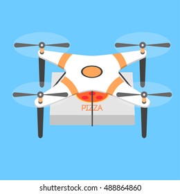 Drone vector icon. Innovative and high-tech machines. 