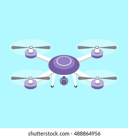 Drone vector icon. Innovative and high-tech machines. 