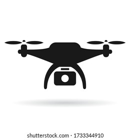 Icono de vector dron aislado en fondo blanco