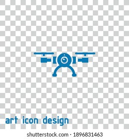 drone vector icon on an abstract background