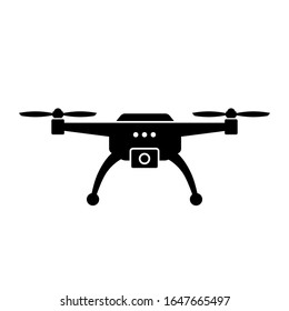 Drone vector icon on white background