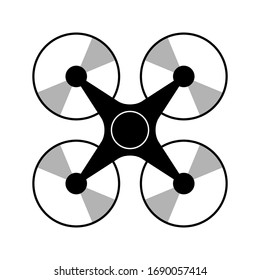 Drone vector icon on white background