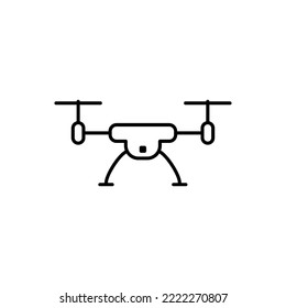 Drone vector icon set. Drone with camera for photographing and recording video.