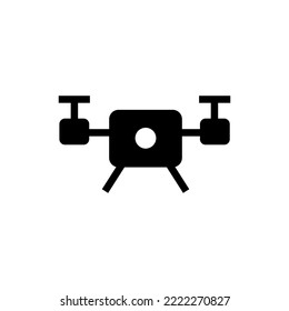 Drone vector icon set. Drone with camera for photographing and recording video.