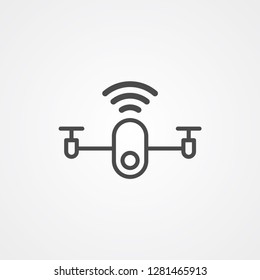 Drone vector icon sign symbol