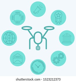 Drone vector icon sign symbol