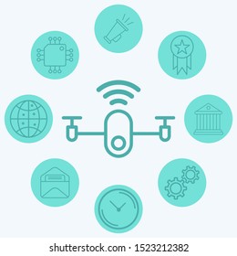 Drone vector icon sign symbol