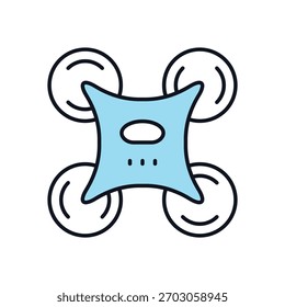Drone Vector icon stock illustration